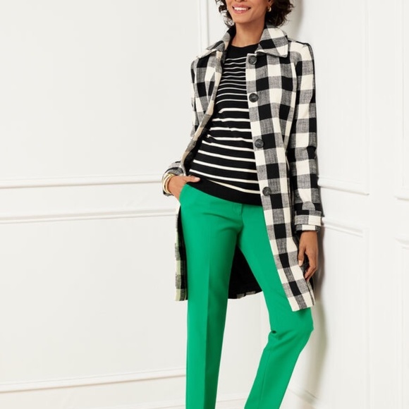 Talbots Jackets & Blazers - Talbots NWOT Black & White Gingham Topper / Light Coat
